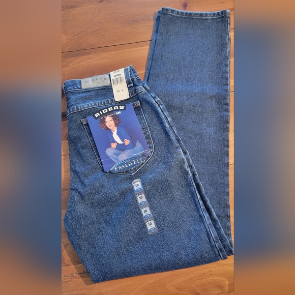 Riders by Lee, Eased Fit, Straight leg jeans, dark stone, size Misses 10 Long - Picture 6 of 10